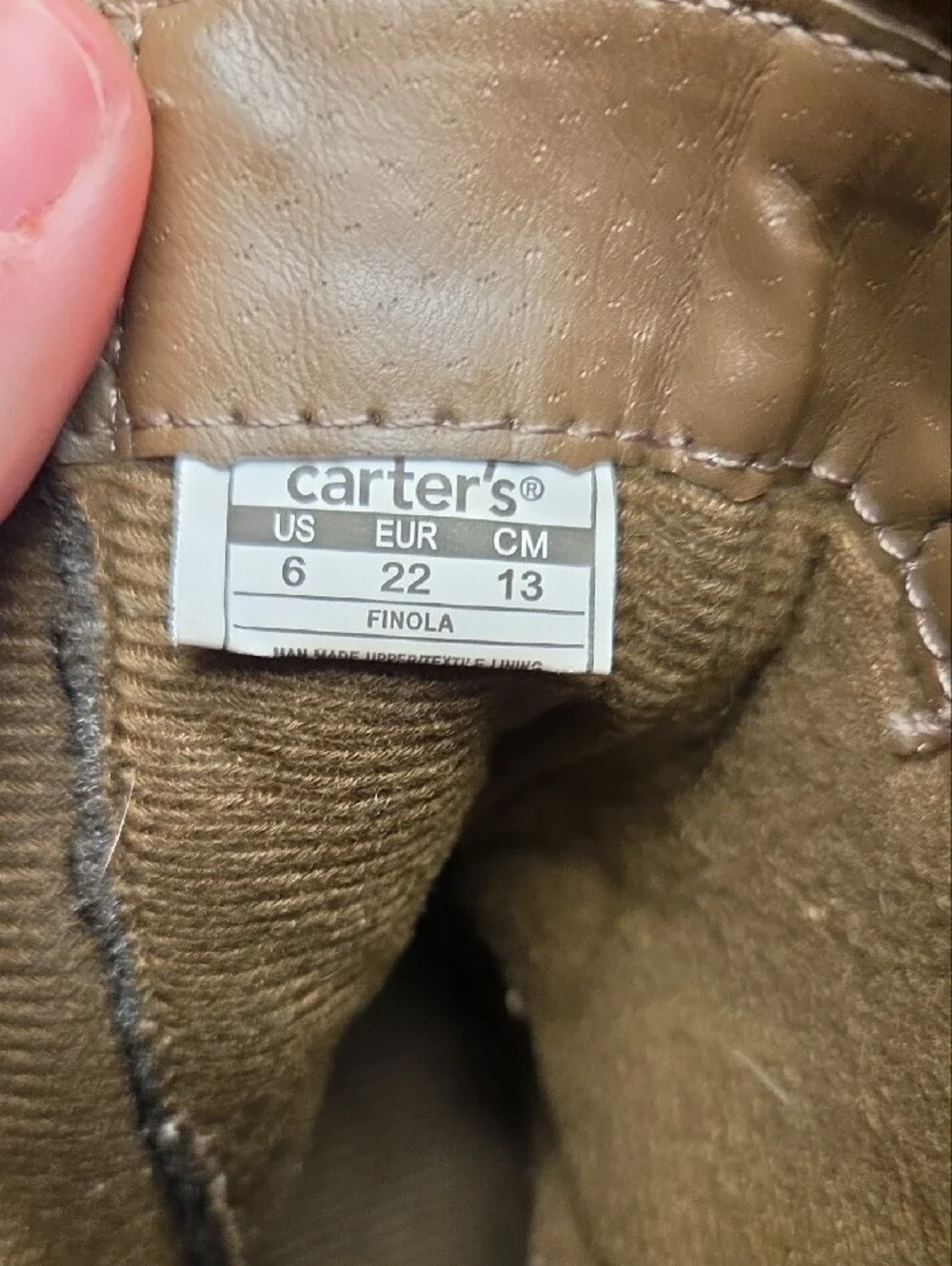 Carter's Brown Faux-Leather Buckle Ankle Boots